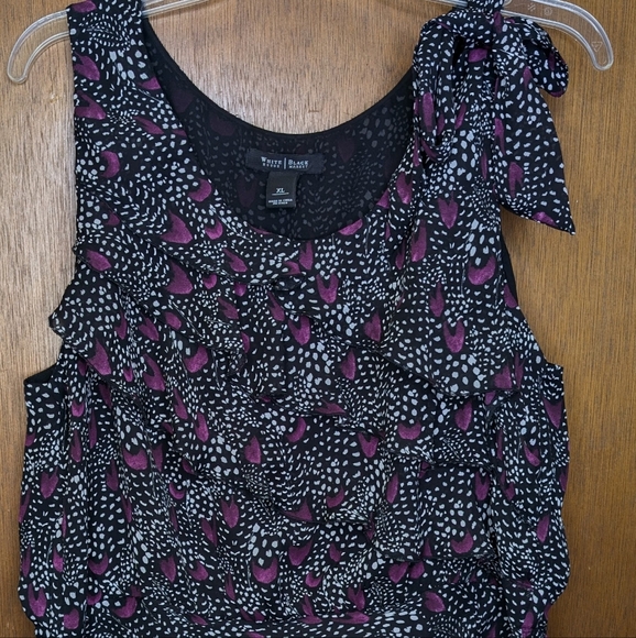 White House Black Market Tops - white house black market Ruffled Tank Top